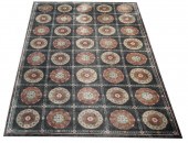 WOOL RUGmodern; with floral me