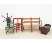 Wool winder (37"h), two painte