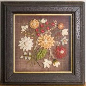 WOOL WORK EMBROIDERED FLORAL P