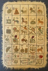 WOOL WOVEN ALPHABET, 70 X 46 I