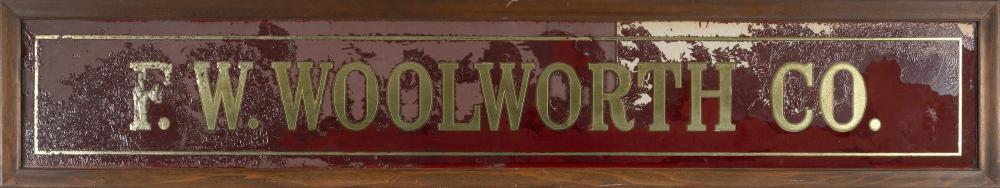 WOOLWORTH CO. REVERSE-PAINTED GLASS