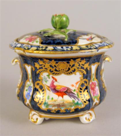 Worcester style porcelain mustard
