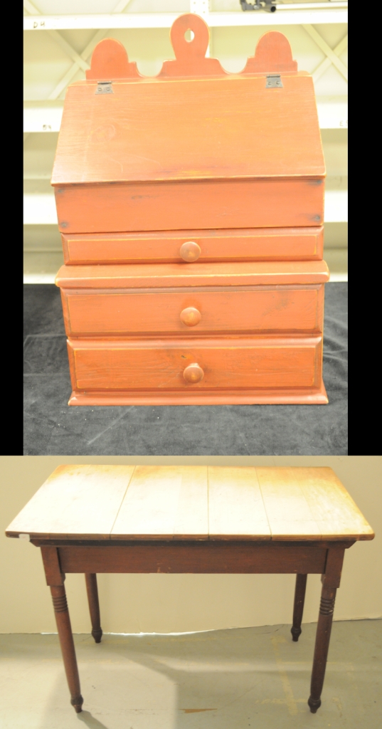Work table  19th C.  scrubbed