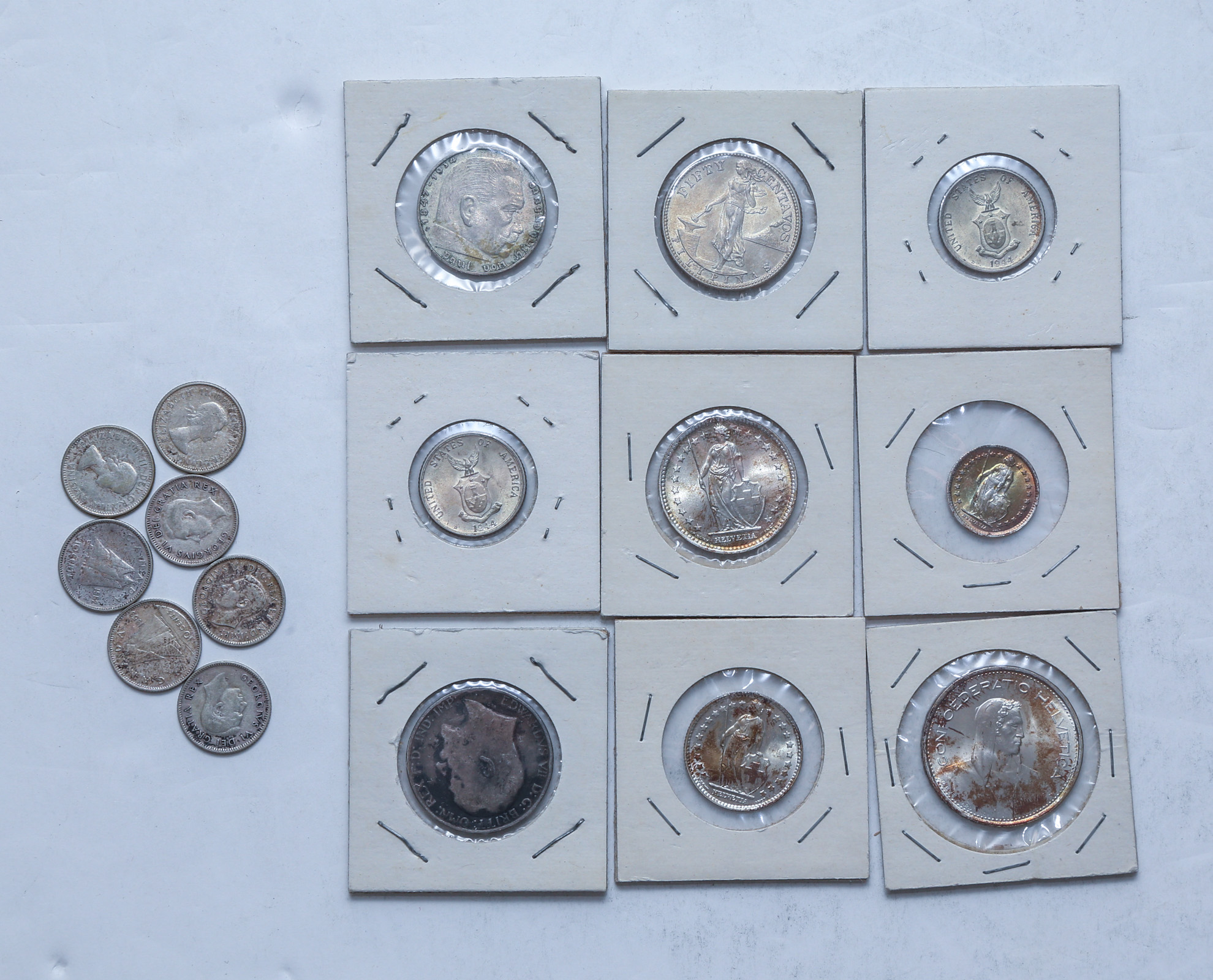 WORLD SILVER COINS 7 Canadian Dimes