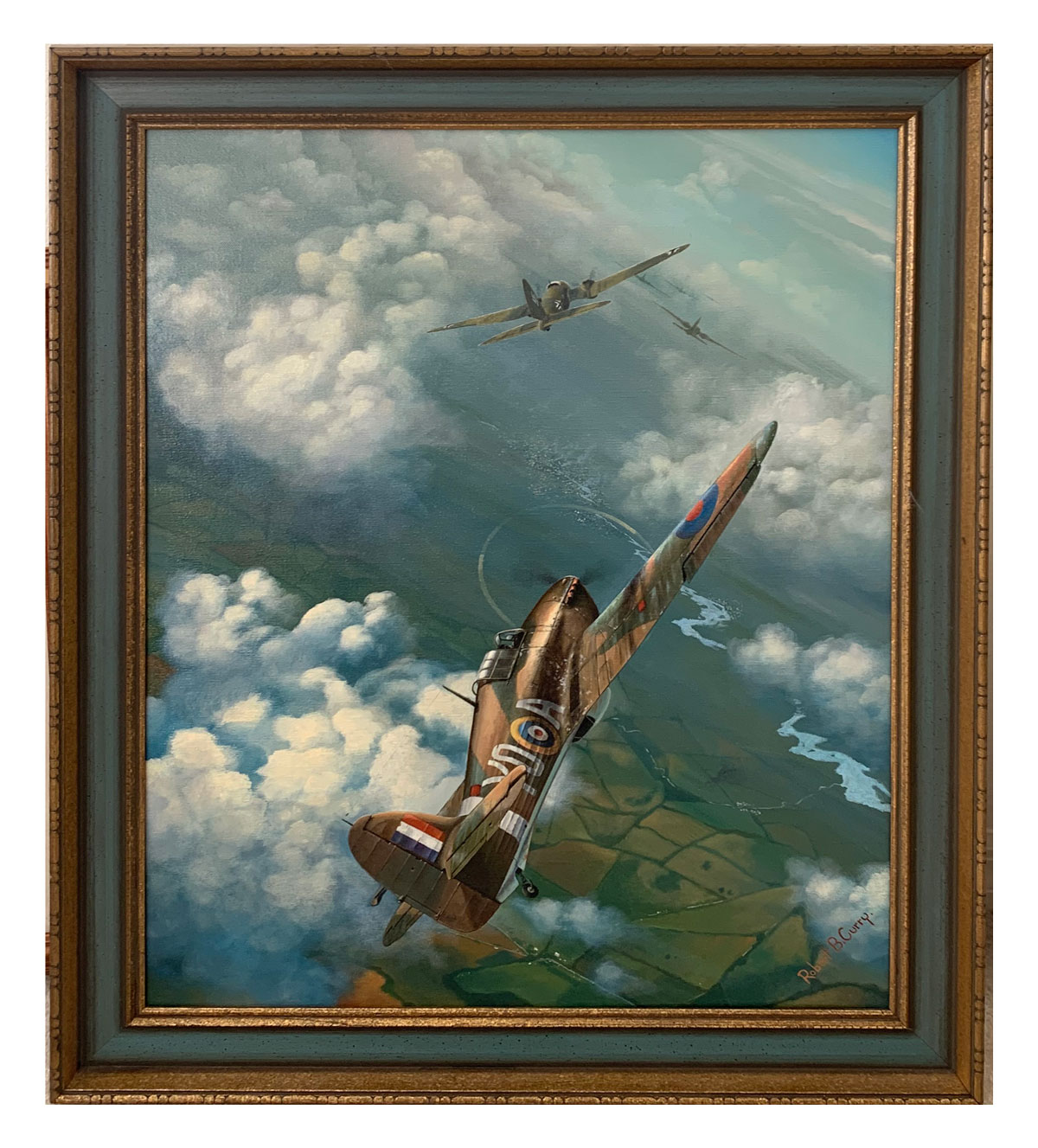 WORLD WAR II AIRPLANE DOGFIGHT