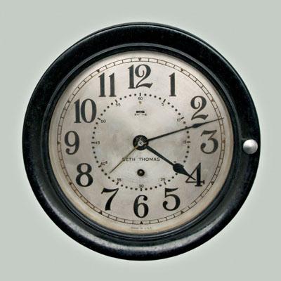 World War II submarine clock, black