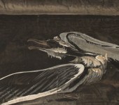 "WOUNDED GULL" LITHOGRAPH BY M