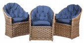 WOVEN BAMBOO & RATTAN WICKER C