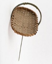 WOVEN BASKET, MI'KMAQ, NOVA SC