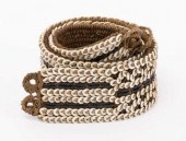 WOVEN BELT WITH BEADS & SHELLS