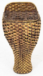 WOVEN BRASS PANNIER OR BREADBA