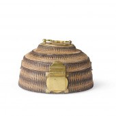 WOVEN CANE JEWELLERY BASKET WI