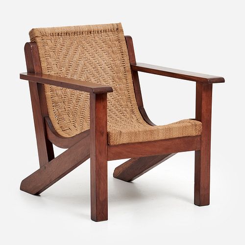 WOVEN CORD ARMCHAIR, MANNER OF