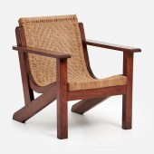 WOVEN CORD ARMCHAIR, MANNER OF
