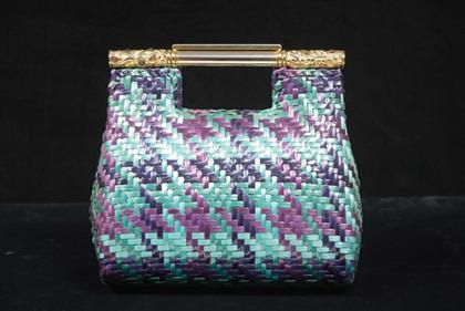 Woven raffia Rodo purse   