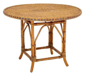 WOVEN RATTAN AND BENTWOOD ROUN