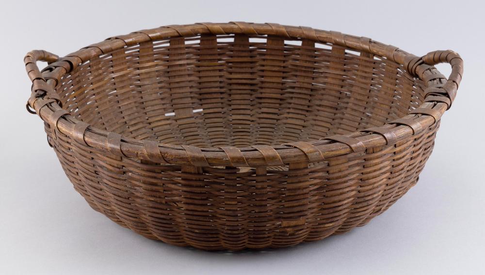 WOVEN SPLINTWORK BASKET LATE