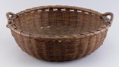 WOVEN SPLINTWORK BASKET LATE 1