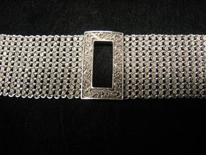 Woven sterling silver bracelet   