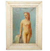 WPA ASHCAN SCHOOL NUDE OIL PAI