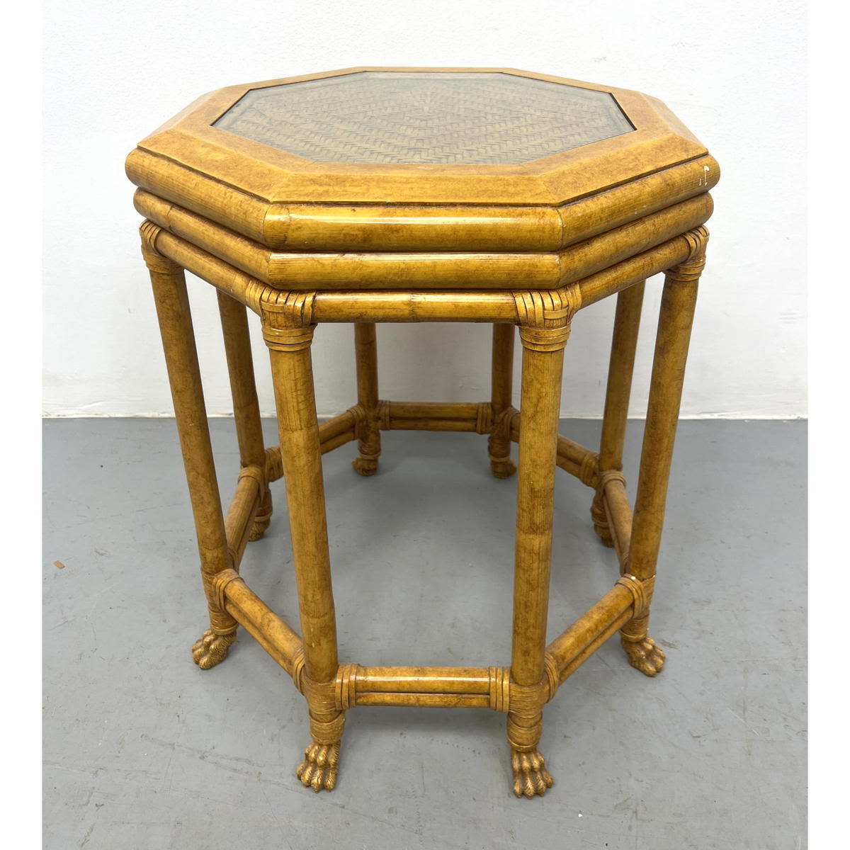 Wrapped Bamboo Side Table