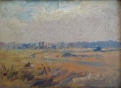 WRIGHT Grant. Oil/Board Impres
