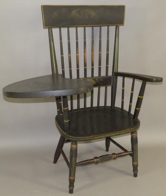 WRITING ARM CHAIRca. 1860; paint