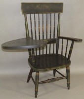 WRITING ARM CHAIRca. 1860; pai