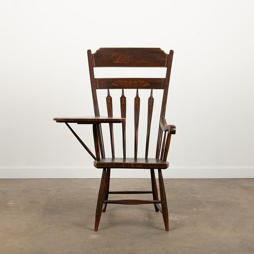 WRITING ARM WINDSOR CHAIR, 19TH C.A