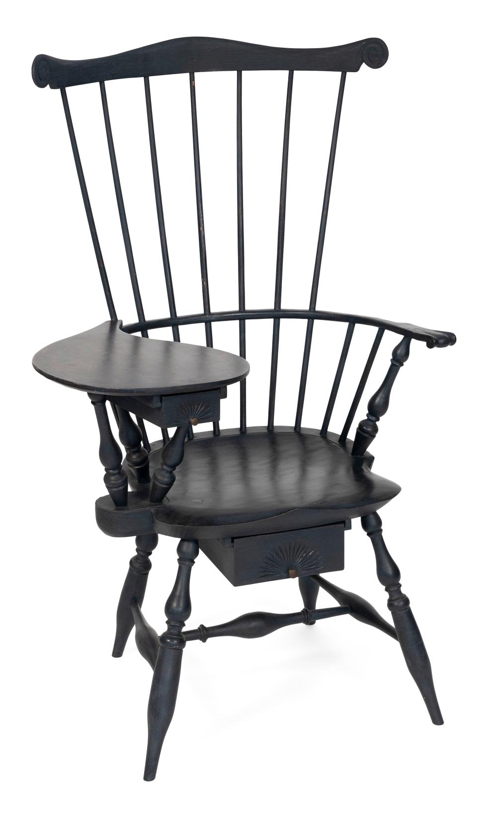 WRITING ARM WINDSOR CHAIR 20TH
