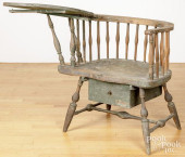 WRITING ARM WINDSOR CHAIR, LAT