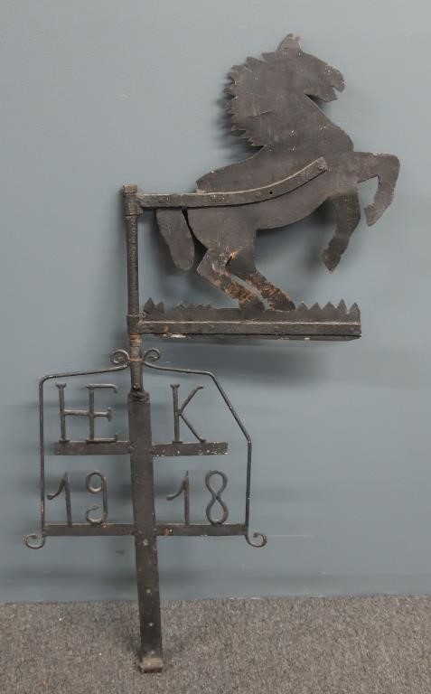 Wrought and sheet iron horse