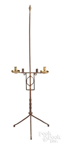 WROUGHT IRON AND BRASS ADJUSTABLE