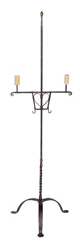 WROUGHT IRON AND BRASS ADJUSTABLE