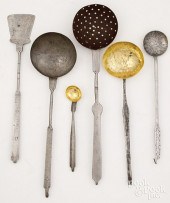 WROUGHT IRON AND BRASS UTENSIL