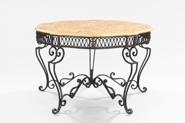 Wrought-Iron and Marble-Top
