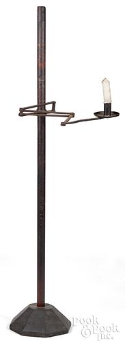 WROUGHT IRON AND PINE ADJUSTABLE