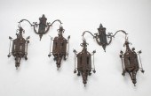 WROUGHT IRON AND TOLE LANTERNS