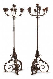 WROUGHT IRON AND TOLE SEVEN-LI