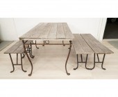 Wrought iron and weathered tea
