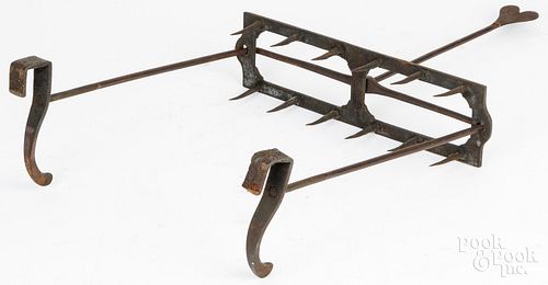 WROUGHT IRON BAR MEAT RACKWrought