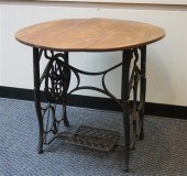 WROUGHT IRON BASE PINE TOP KIT