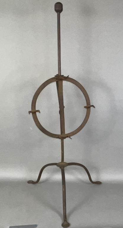 WROUGHT IRON BIRD ROASTING RACK CA.