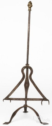 WROUGHT IRON BIRD SPIT WITH FL