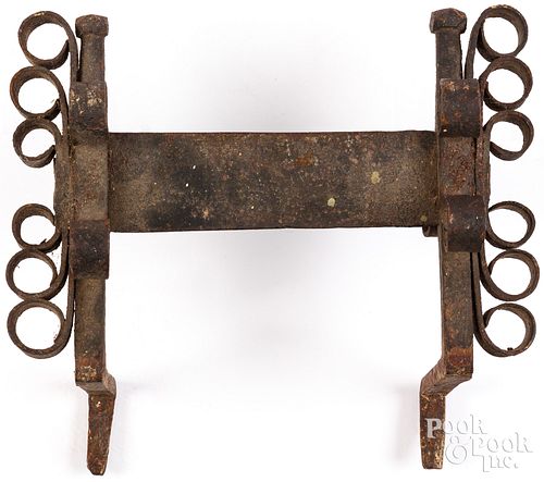 WROUGHT IRON BOOT SCRAPE, 19TH