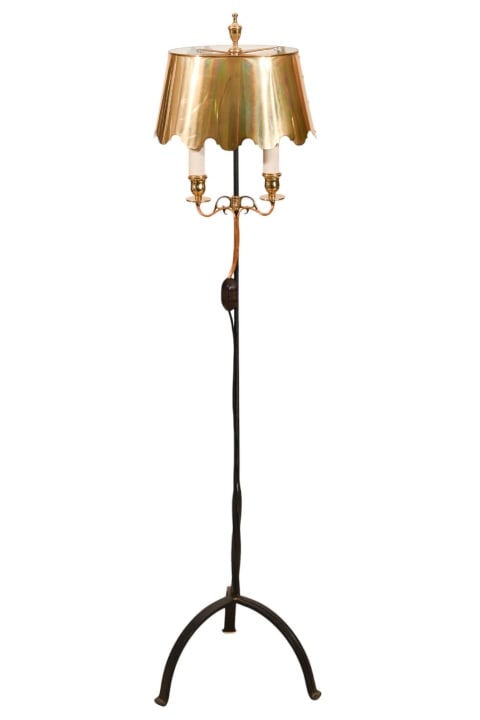 WROUGHT IRON & BRASS STANDING