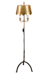 WROUGHT IRON & BRASS STANDING