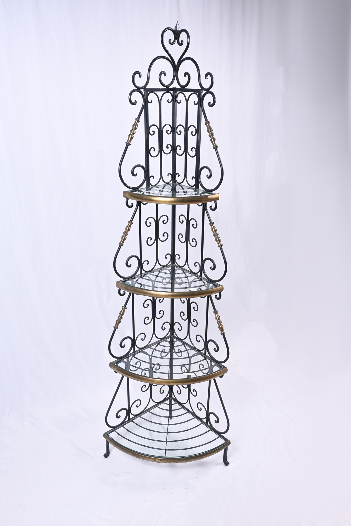 WROUGHT IRON & BRASS TIERED