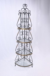 WROUGHT IRON & BRASS TIERED CO
