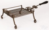 WROUGHT IRON BROILER, 19TH C.W